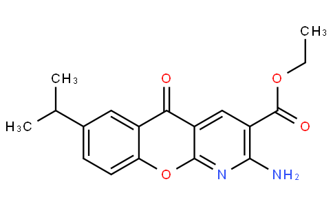 91413 - ethyl 2-amino-5-oxo-7-propan-2-ylchromeno[2,3-b]pyridine-3-carboxylate | CAS 68301-99-5